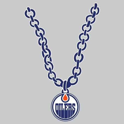 Edmonton Oilers Necklace logo iron on paper